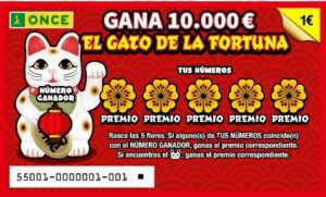 Rasca Once el gato de la fortuna