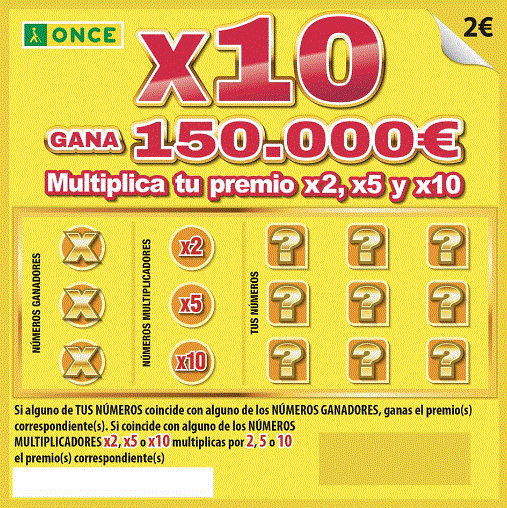 Rasca X10 de la ONCE