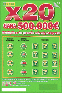Rasca X20 de la ONCE