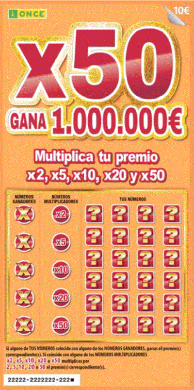 Rasca X50 de la ONCE