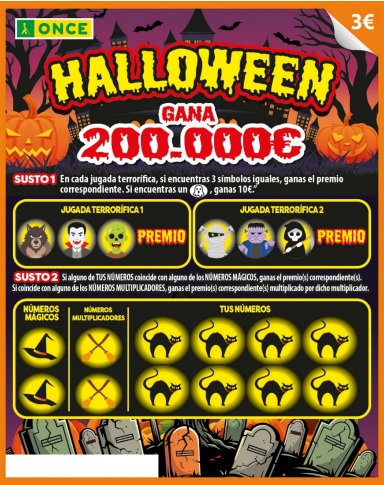 Rasca Halloween de la ONCE 🎃 | Premios de hasta 200.000 €