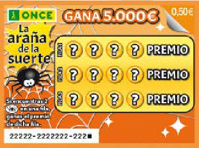 Rasca la araña de la suerte